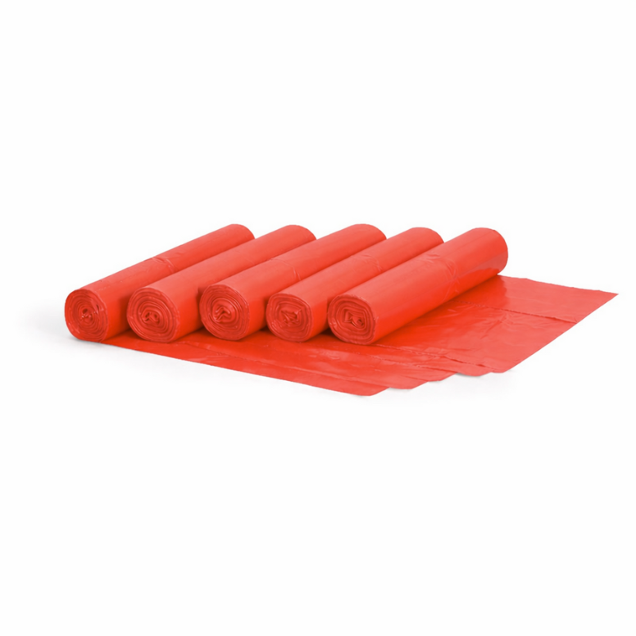 Vrece na odpad 120 litrov, 700 x 1100 mm, LDPE, 60 mikrónov, 200 ks, červené