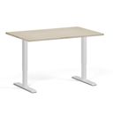 Výškově nastavitelný stůl, 1 motor, 745 - 1235 mm, deska 1200 x 800 mm, bílá podnož, dub přírodní