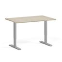 Výškově nastavitelný stůl, 1 motor, 745 - 1235 mm, deska 1200 x 800 mm, šedá podnož, dub přírodní