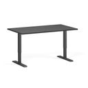 Výškově nastavitelný stůl, 1 motor, 745 - 1235 mm, deska 1400 x 800 mm, černá podnož, grafit