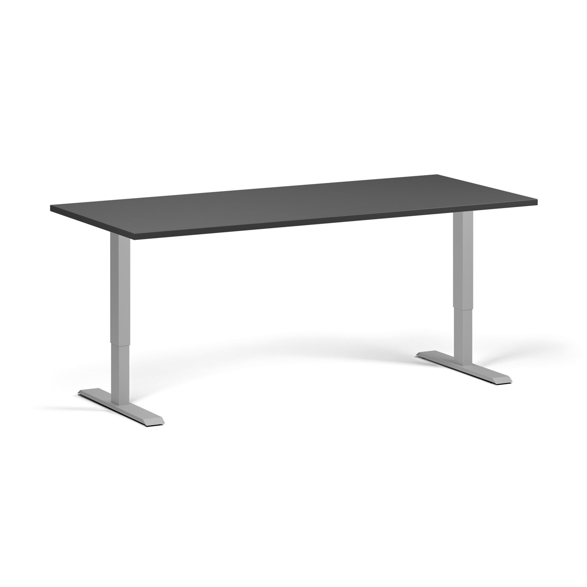 Výškově nastavitelný stůl, 1 motor, 745 - 1235 mm, deska 1800 x 800 mm, šedá podnož, grafit
