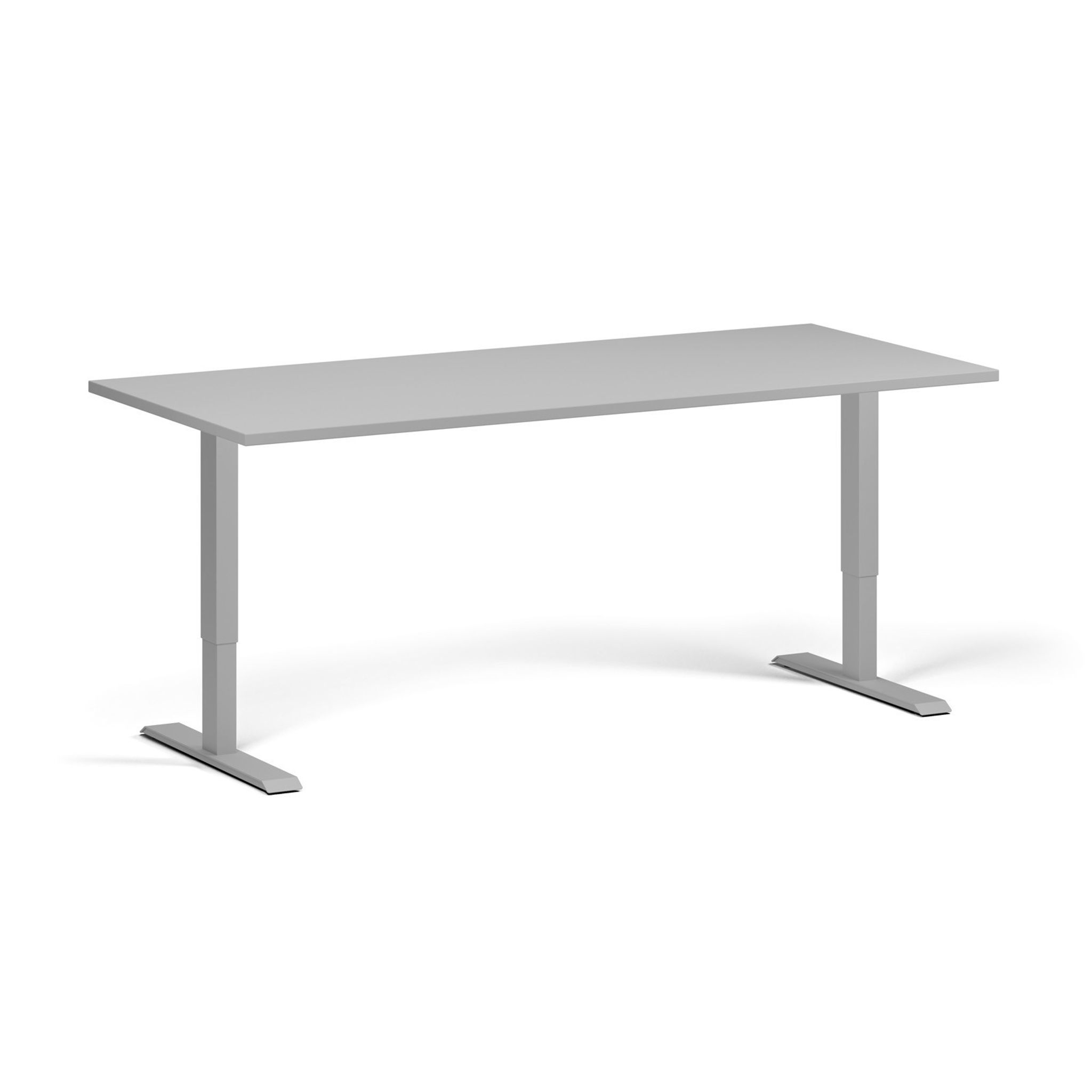 Výškově nastavitelný stůl, 180x80 cm, 1 motor, šedá podnož, šedá