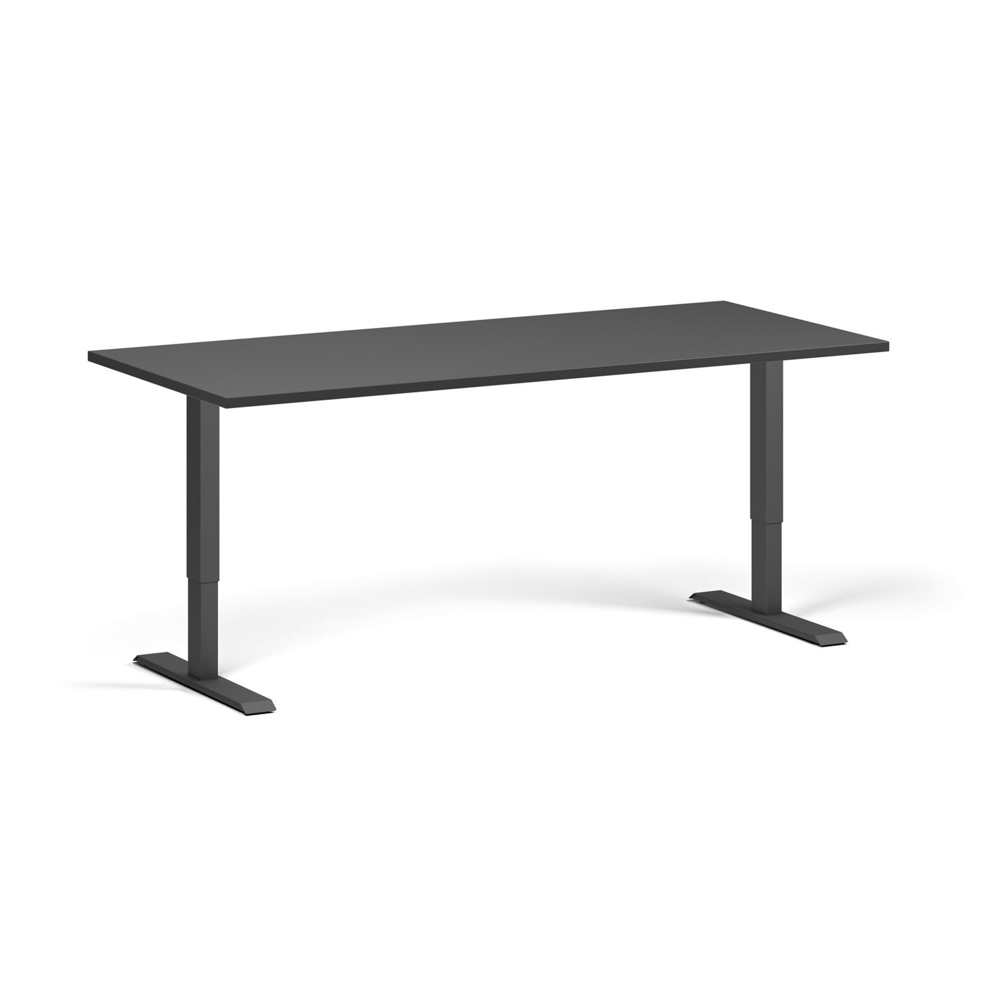 Výškově nastavitelný stůl, 2 motory, 745 - 1215 mm, deska 1800 x 800 mm, černá podnož, grafit