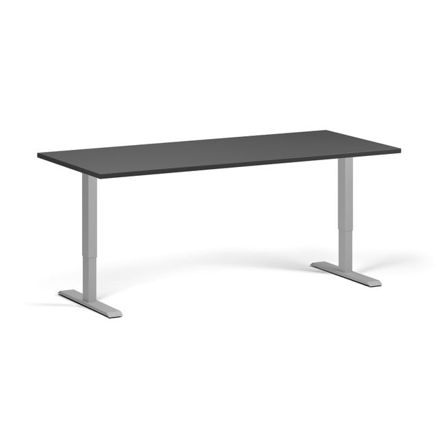 Výškově nastavitelný stůl, 2 motory, 745 - 1215 mm, deska 1800 x 800 mm, šedá podnož, grafit