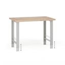 Výškovo nastaviteľný dielenský stôl G7, buková škárovka, 1200 x 800 x 840-1040 mm