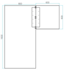 Výškovo nastaviteľný stôl, 3 motory, 745 - 1215 mm, rohový L/P, doska 1600 x 1400 mm, čierna podnož, biela