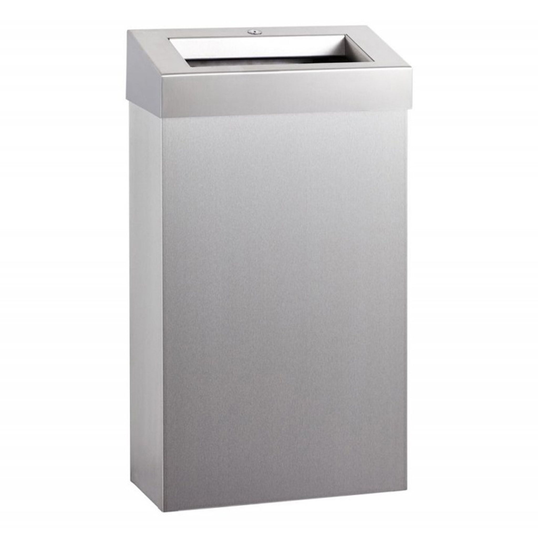 Wand-Abfalleimer STELLA 27 L, offen, Edelstahl matt