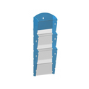 Wand-Plastikhalter für Prospekte - 1x3 A4, blau