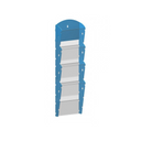 Wand-Plastikhalter für Prospekte - 1x4 A5, blau