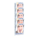 Wand-Plastikhalter für Prospekte - 1x5 A5, weiß