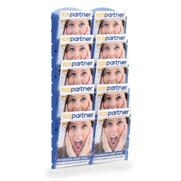 Wand-Plastikhalter für Prospekte - 2x5 A5, blau
