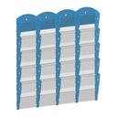 Wand-Plastikhalter für Prospekte - 4x5 A5, blau