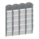 Wand-Plastikhalter für Prospekte - 4x5 A5, grau