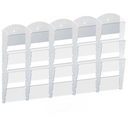 Wand-Plastikhalter für Prospekte - 5x3 A5, weiß