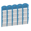 Wand-Plastikhalter für Prospekte - 5x4 A5, blau