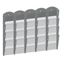 Wand-Plastikhalter für Prospekte - 5x4 A5, grau