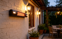 Wand-Terrassen-Infrarotstrahler mit LED-Beleuchtung, 2500 W, schwarz