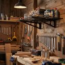Wandregal für die Garage, 1220 x 610 mm