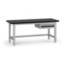 Werkbank G4 mit Container, 1800 x 750 x 800 mm, 1 Schublade, Graphit