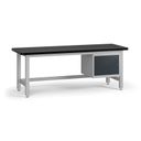 Werkbank G4 mit Schrank, 2100 x 750 x 800 mm, Graphit