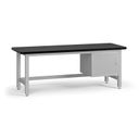 Werkbank G4 mit Schrank, 2100 x 750 x 800 mm, grau