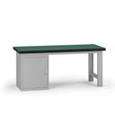 Werkbank G8, 1800 x 750 x 800 mm, 1x Schrank, grau