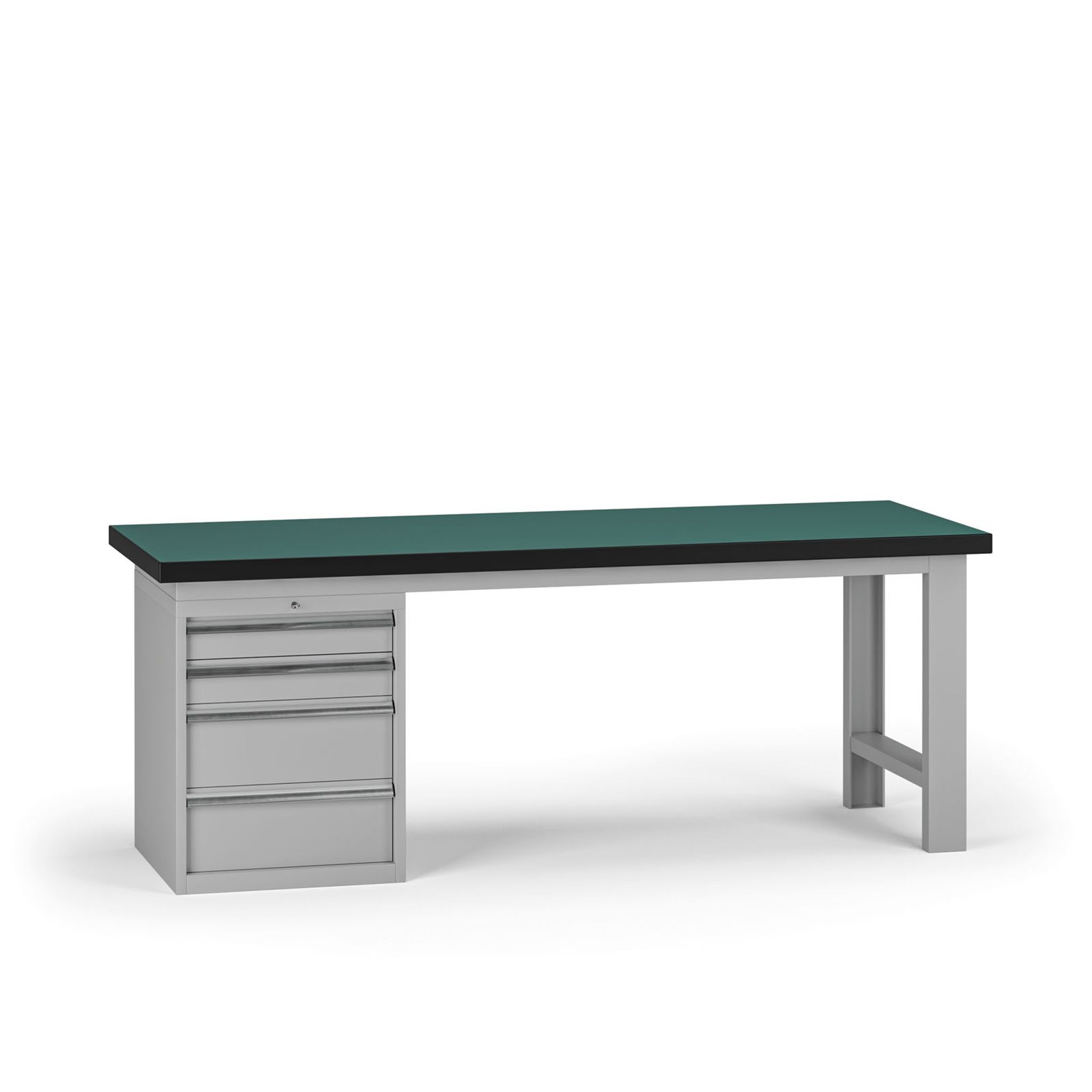 Werkbank G8, 2100 x 750 x 800 mm, 1x Container, 4 Schubladen