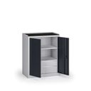 Werkstatt-Werkzeugunterschrank KOVOS, 2 Fachböden, 2 Schubladen, 950 x 600 x 1180 mm, Graphit