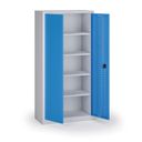 Werkstattschrank, 4 Regalböden, 1950 × 950 × 500 mm, blaue Türen