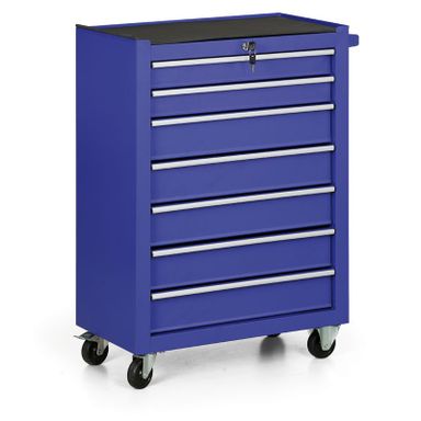 Werkzeugwagen, Unterteil, 7 Schubladen, 620 x 330 x 790 mm, blau