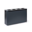 Wertstoffsammler innenbereich, 4 x 60 l, lackierte grau