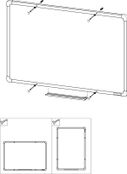 Whiteboard, Magnettafel boardOK, 1200 x 900 mm, blauer Rahmen