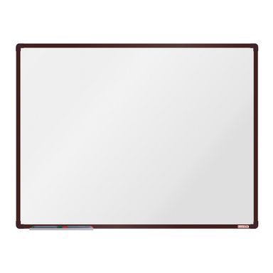 Whiteboard, Magnettafel boardOK, 1200 x 900 mm, brauner Rahmen