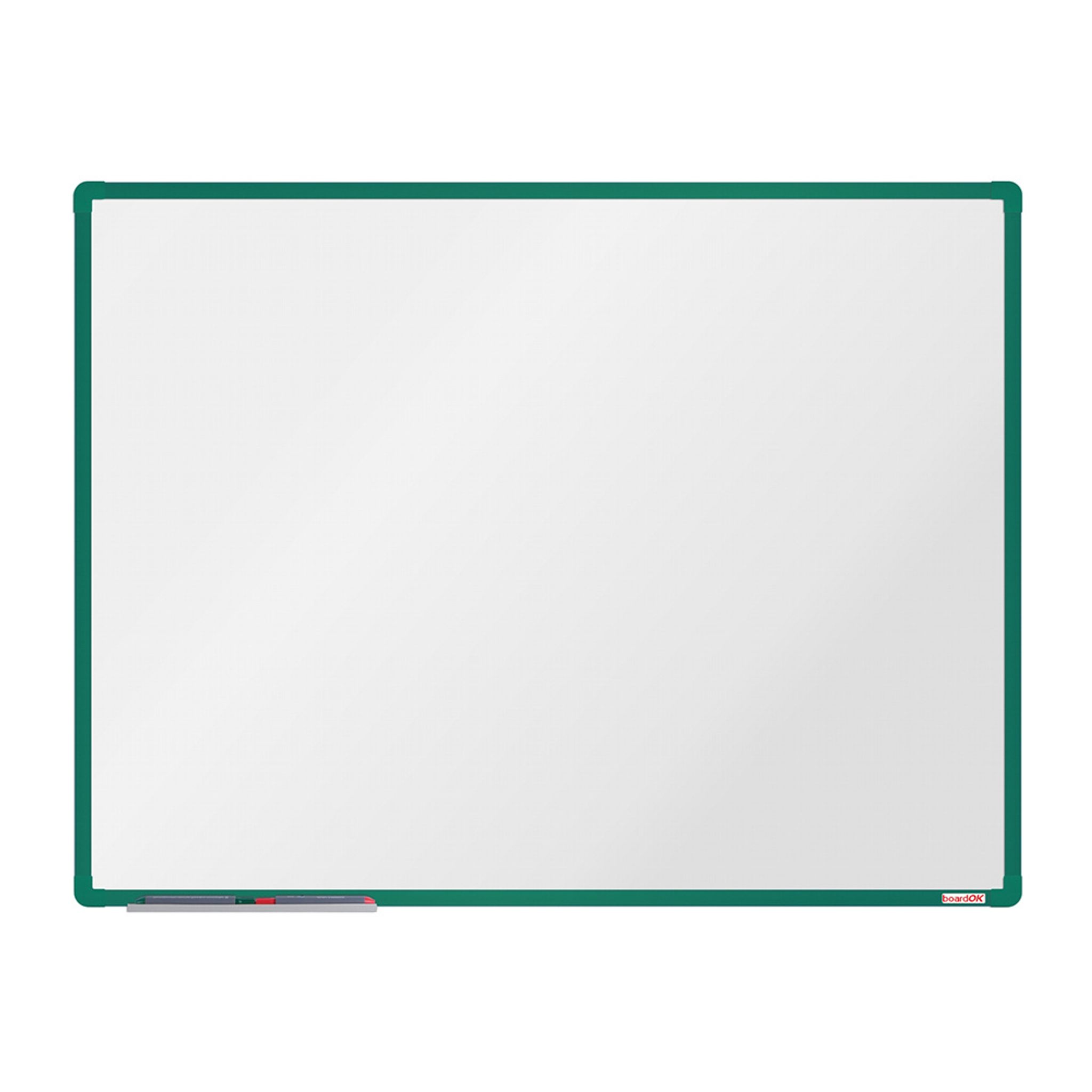 Whiteboard, Magnettafel boardOK, 1200 x 900 mm, grüner Rahmen