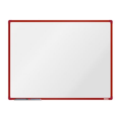 Whiteboard, Magnettafel boardOK, 1200 x 900 mm, roter Rahmen