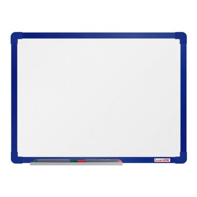 Whiteboard, Magnettafel boardOK, 600 x 450 mm, blauer Rahmen