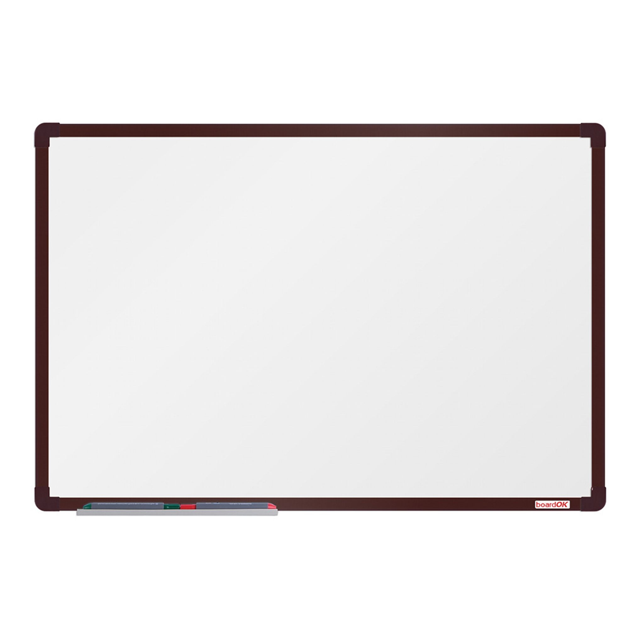 Whiteboard, Magnettafel boardOK, 600 x 900 mm, brauner Rahmen