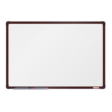 Whiteboard, Magnettafel boardOK, 600 x 900 mm, brauner Rahmen