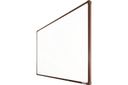 Whiteboard, Magnettafel, mit Keramikoberfläche boardOK 1200 x 900 mm, brauner Rahmen