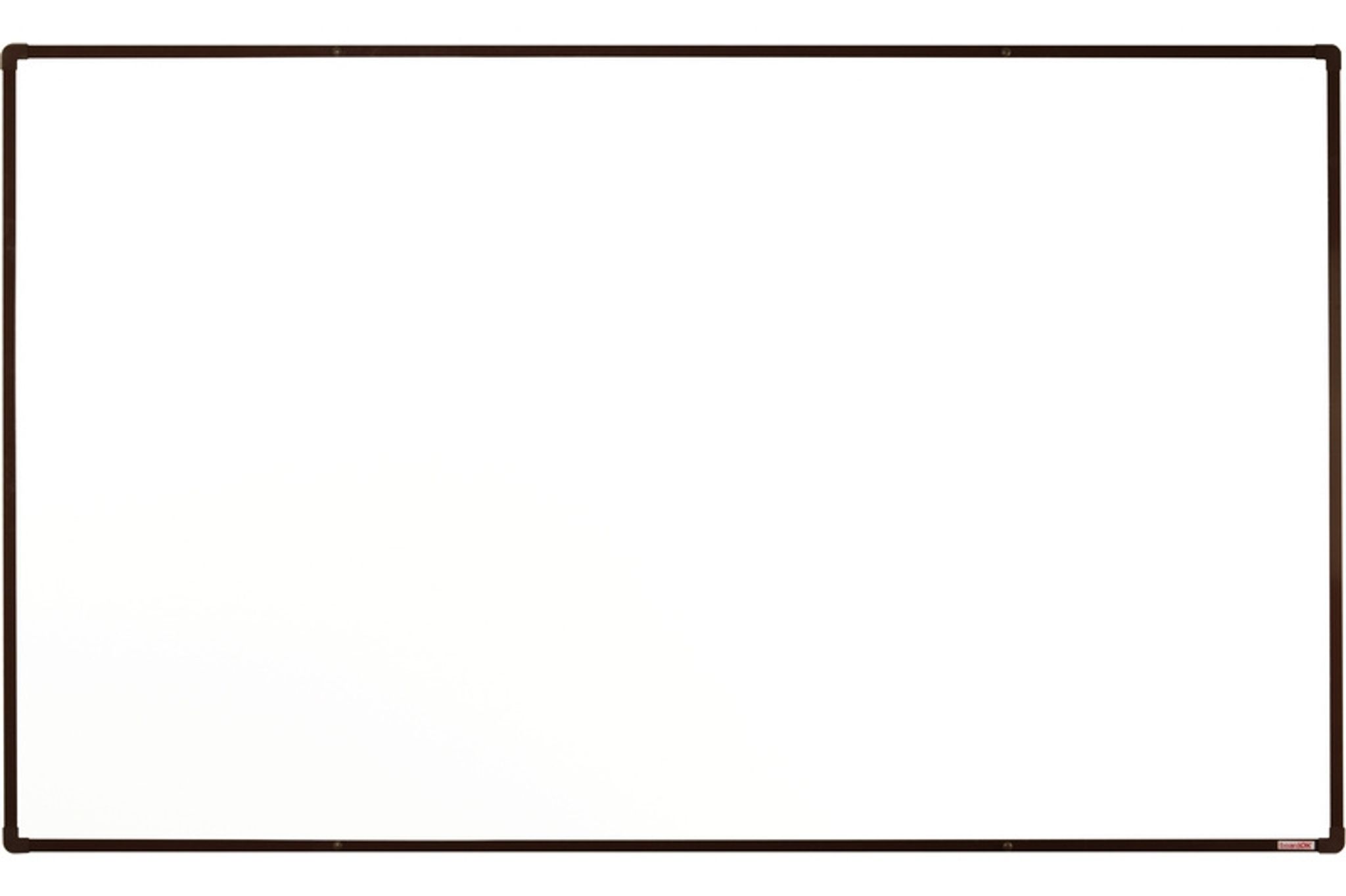 Whiteboard, Magnettafel, mit Keramikoberfläche boardOK, 2000 x 1200 mm, brauner Rahmen