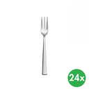 Widelce deserowe PLAIN, stal nierdzewna, 24 szt