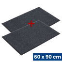 Widerstandsfähige Eingangsmatte mit PVC 1+1 GRATIS, 60 x 90 cm, grau