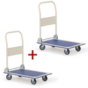 Wózek platformowy 1+1 GRATIS, składany uchwyt, udźwig 150 kg