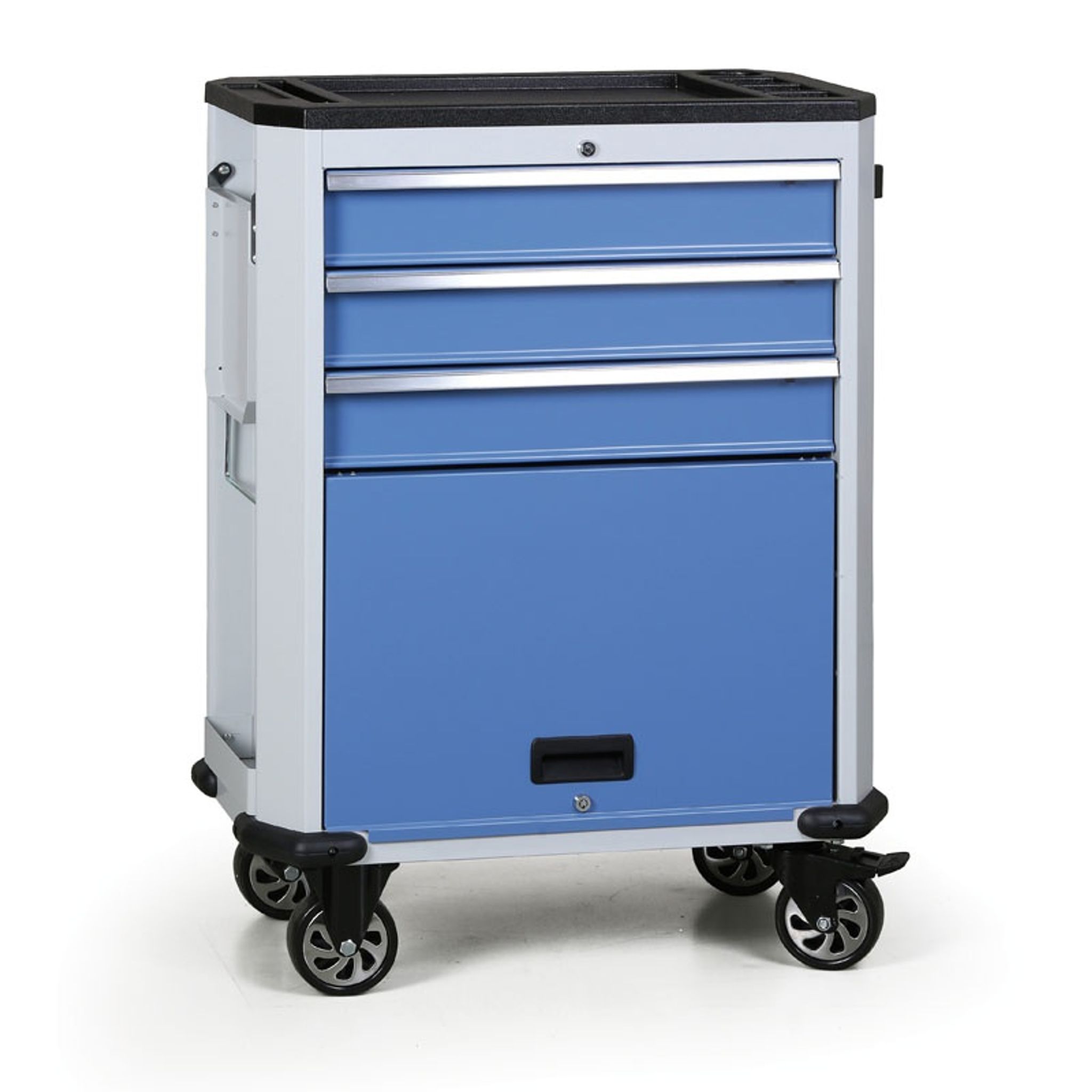 Wózek warsztatowy mobilny na narzędzia EXPERT, 4 szuflady, niebieski