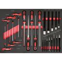 Wózek warsztatowy mobilny na narzędzia EXPERT, z zestawem narzędzi, 7 szuflad, niebieski