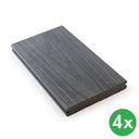 WPC-Terrassendielen koextrudiert, Vollprofil, 140 × 23 × 2850 mm, 4 Stk., Anthrazit