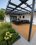 WPC-Terrassendielen koextrudiert, Vollprofil, 140 × 23 × 2850 mm, 4 Stk., teak mix