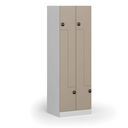 Z-Spind, 4 Abteile, 1850 x 600 x 500 mm, RFID-Schloss, Tür beige