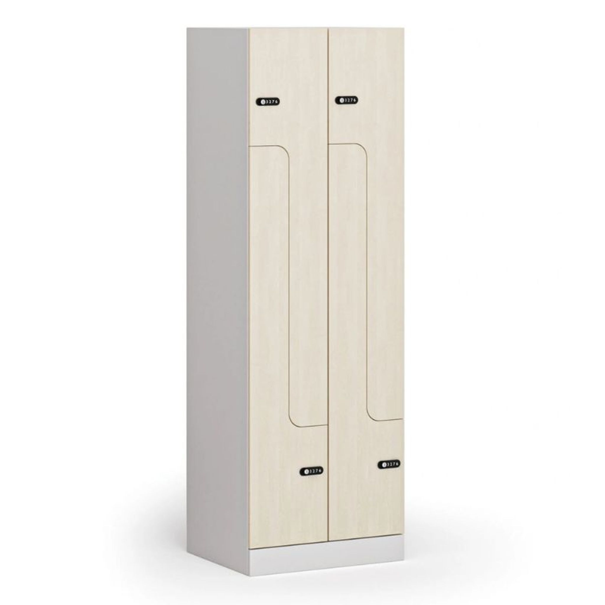 Z-Spind S1, 4 Abteile, 1850 x 600 x 500 mm, mechanisches Codeschloss, laminierte Tür Z-Spind S1, 4 Abteile, 1850 x 600 x 500 mm, mechanisches Codeschloss, laminierte Tür