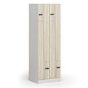Z-Spind S1, 4 Abteile, 1850 x 600 x 500 mm, mechanisches Codeschloss, laminierte Tür, Natureiche Z-Spind S1, 4 Abteile, 1850 x 600 x 500 mm, mechanisches Codeschloss, laminierte Tür, Natureiche